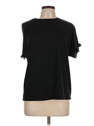 Pre-owned Emery Rose Short Sleeve Top Black Cold Shoulder Neckline Tops