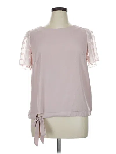 Pre-owned Emery Rose Short Sleeve Top Pink Cold Shoulder Neckline Tops