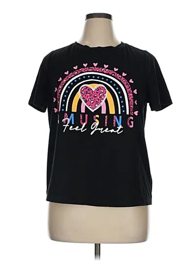 Pre-owned Emery Rose Short Sleeve T-shirt In Black