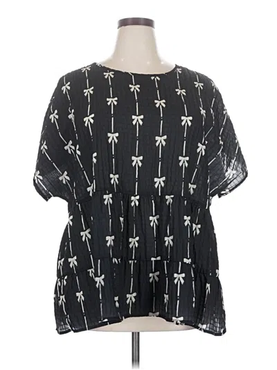 Pre-owned Emery Rose Short Sleeve T-shirt In Black