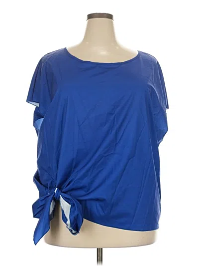 Emery Rose Short Sleeve T-shirt In Blue