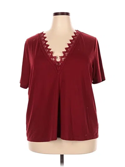 Pre-owned Emery Rose Short Sleeve T-shirt In Burgundy