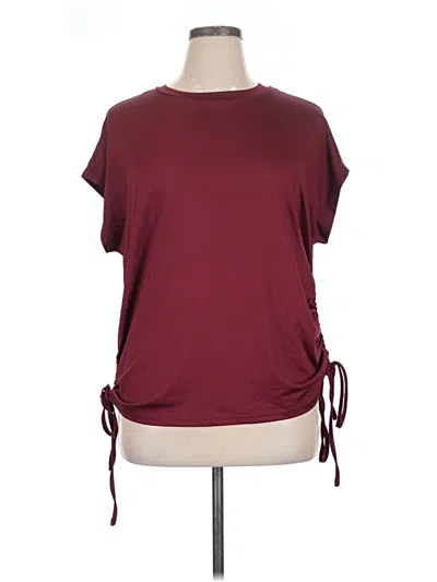 Pre-owned Emery Rose Short Sleeve T-shirt In Burgundy