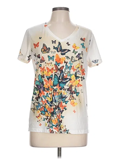 Pre-owned Emery Rose Short Sleeve T-shirt In Ivory