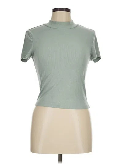 Pre-owned Emery Rose Short Sleeve Turtleneck In Green