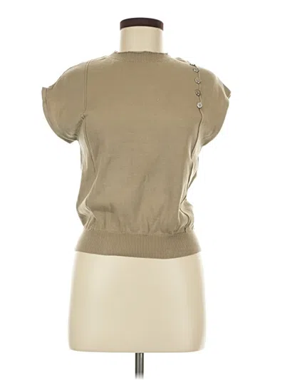 Pre-owned Emery Rose Short Sleeve Turtleneck In Tan