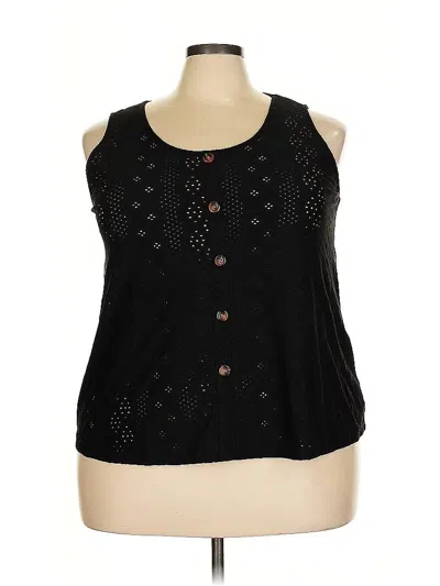 Pre-owned Emery Rose Sleeveless Blouse In Black
