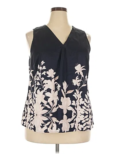 Pre-owned Emery Rose Sleeveless Blouse In Black