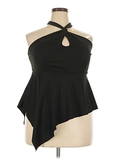 Pre-owned Emery Rose Sleeveless Blouse In Black