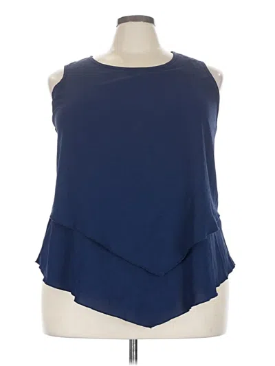 Pre-owned Emery Rose Sleeveless Blouse In Blue