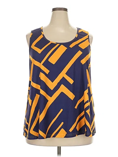 Pre-owned Emery Rose Sleeveless Blouse In Blue