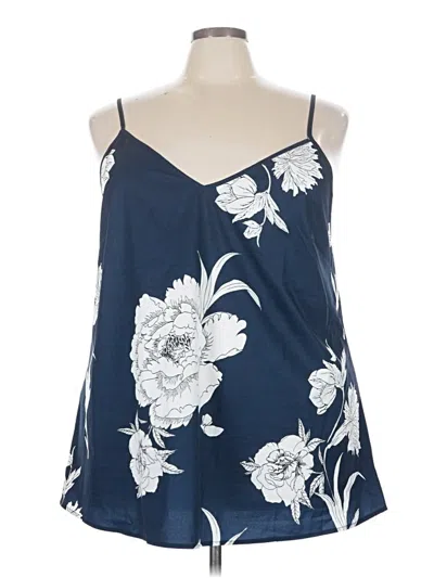 Pre-owned Emery Rose Sleeveless Blouse In Blue