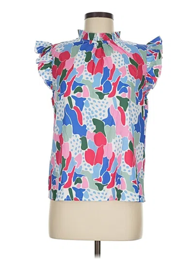 Pre-owned Emery Rose Sleeveless Blouse In Blue