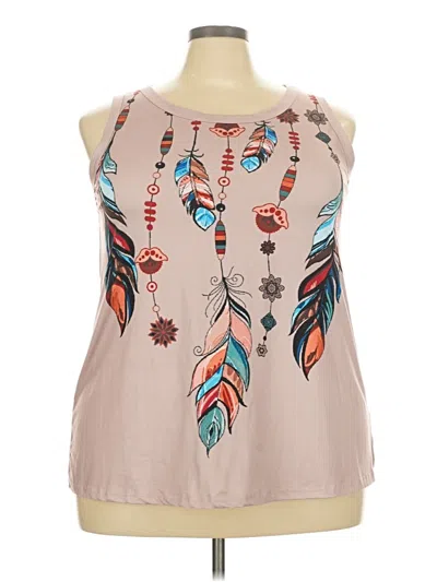 Pre-owned Emery Rose Sleeveless Blouse In Brown