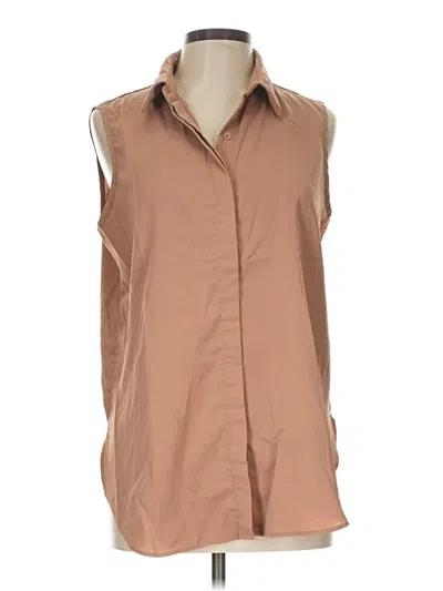 Pre-owned Emery Rose Sleeveless Blouse In Brown