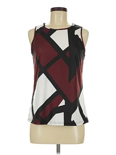 Pre-owned Emery Rose Sleeveless Blouse In Burgundy