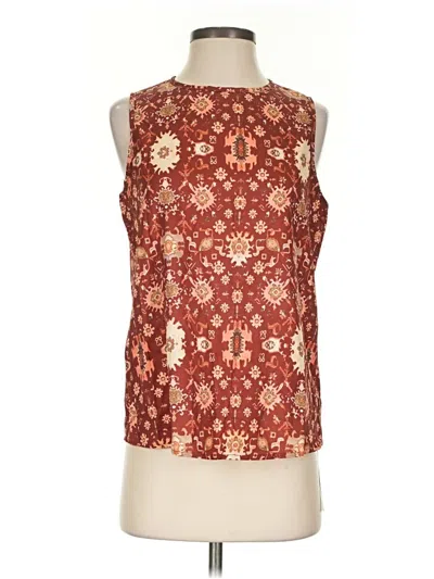 Pre-owned Emery Rose Sleeveless Blouse In Burgundy