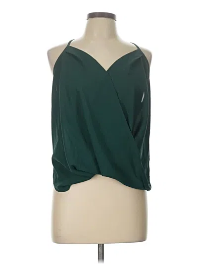 Emery Rose Sleeveless Blouse In Green