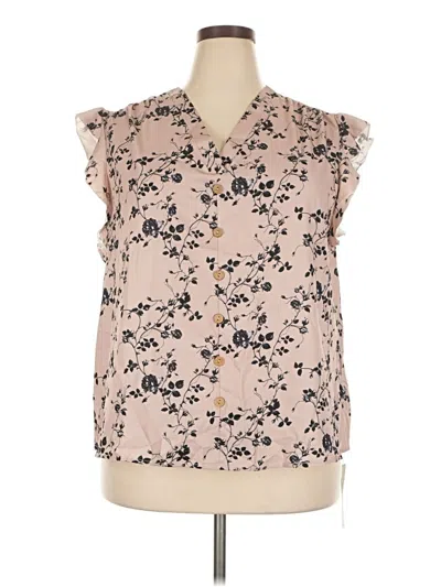 Pre-owned Emery Rose Sleeveless Blouse In Pink