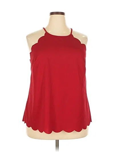 Pre-owned Emery Rose Sleeveless Blouse In Red