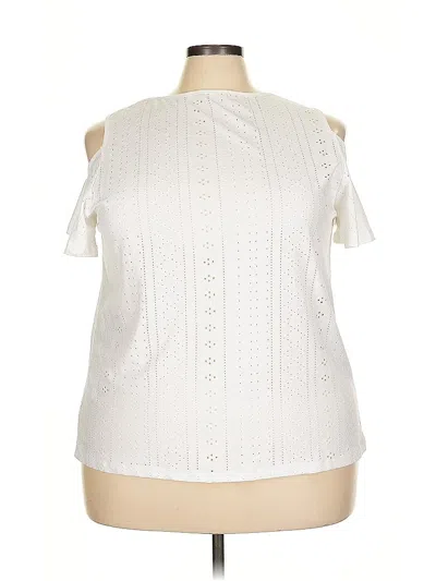 Pre-owned Emery Rose Sleeveless Blouse In White