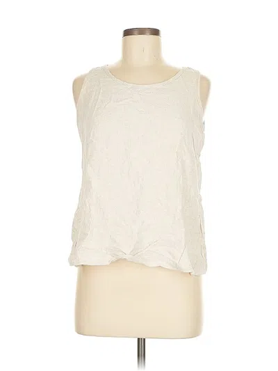 Pre-owned Emery Rose Sleeveless Blouse In White