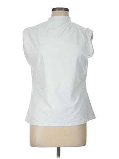 Pre-owned Emery Rose Sleeveless Blouse In White