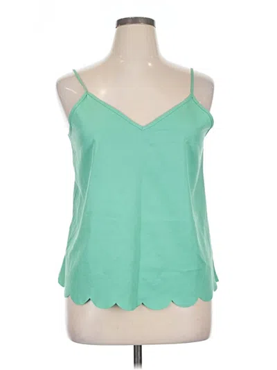 Pre-owned Emery Rose Sleeveless Top Green Sweetheart Neckline Tops