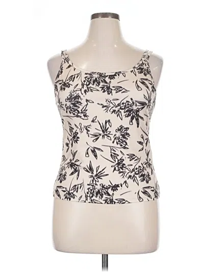 Pre-owned Emery Rose Sleeveless Top Ivory Halter Neckline Tops In White