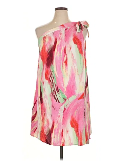 Pre-owned Emery Rose Sleeveless Top Pink One Shoulder Neckline Tops
