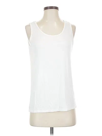 Pre-owned Emery Rose Sleeveless Top White Scoop Neck Tops