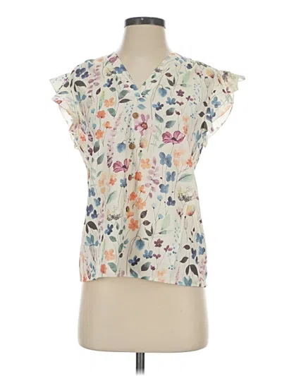 Pre-owned Emery Rose Sleeveless T-shirt In Ivory