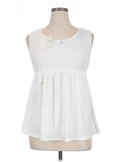 Pre-owned Emery Rose Sleeveless T-shirt In White