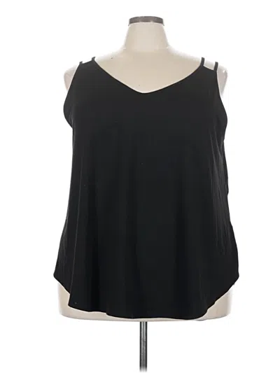 Pre-owned Emery Rose Tank Top Black Cold Shoulder Neckline Tops