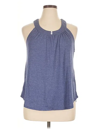 Pre-owned Emery Rose Tank Top Blue Halter Neckline Tops