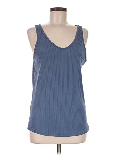 Pre-owned Emery Rose Tank Top Blue Halter Neckline Tops