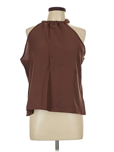 Pre-owned Emery Rose Tank Top Brown Halter Neckline Tops