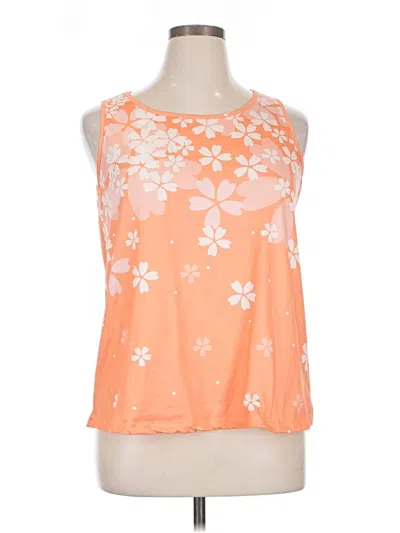 Pre-owned Emery Rose Tank Top Orange Halter Neckline Tops