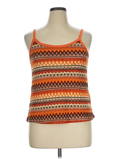 Pre-owned Emery Rose Tank Top Orange Square Neckline Tops