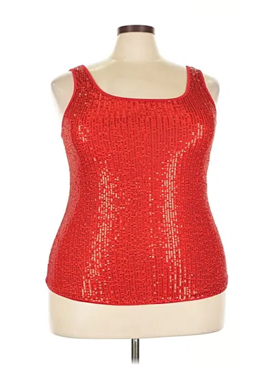 Pre-owned Emery Rose Tank Top Red Strapless Neckline Tops