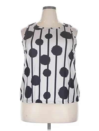 Pre-owned Emery Rose Tank Top Silver Square Neckline Tops