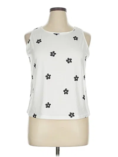 Pre-owned Emery Rose Tank Top White Halter Neckline Tops