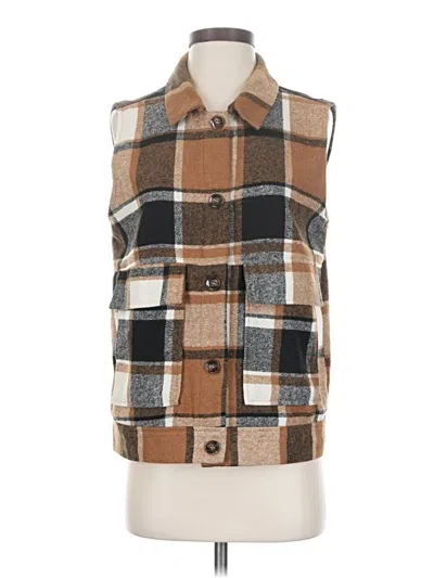 Pre-owned Emery Rose Vest In Brown