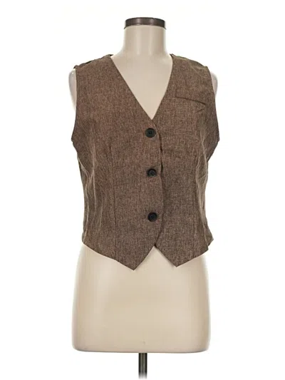 Pre-owned Emery Rose Vest In Brown