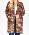 Emetla Leopard Print Cardigan In Brown In Animal Print