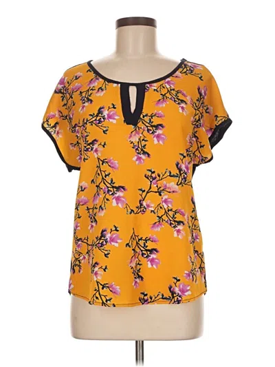 Pre-owned Emi & Joe Short Sleeve Blouse In Orange