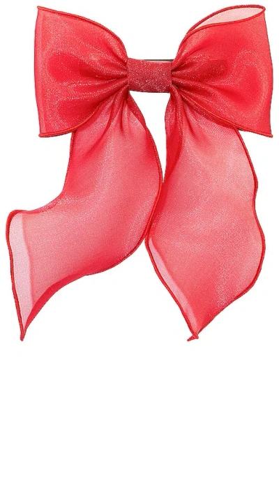 Emi Jay Bow Barrette In Cherry Kiss