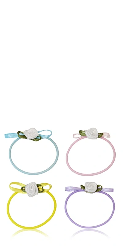 Emi Jay Ponytail Holder Set Baby Rosette In Multi