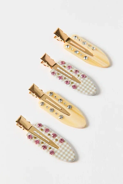 Emi Jay Popstar Hair Clips Set In Panna Cotta At Urban Outfitters In Gold