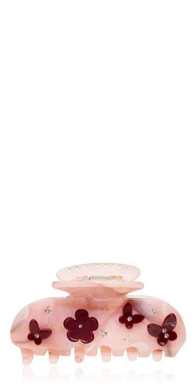 Emi Jay Sweetheart Clip Bordeaux Chantilly Angel Food In Pink